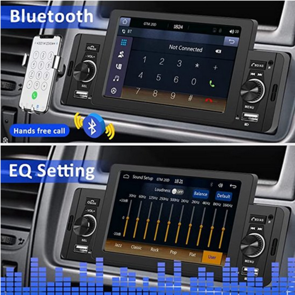 Lakro Autoradio - 1 DIN - Apple Carplay - Android Auto - Bluetooth - Usb - Achteruitrijcamera