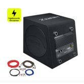 HertzDBA 200.3 8" Compacte Subwoofer met ingebouwde versterker en kabelset