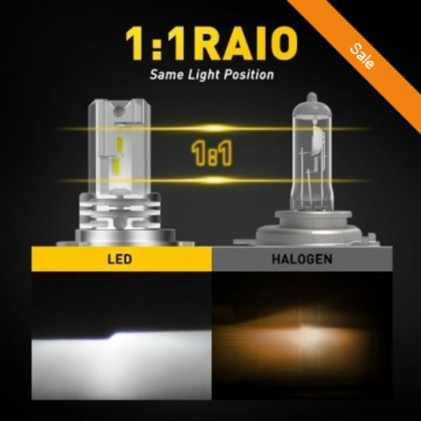 Lakro H4 Mini Bi-LED Dimlicht & Grootlicht Canbus (2 stuks)