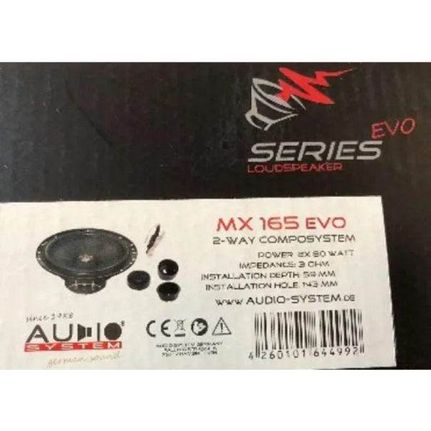 audio system Audio System MX165EVO – 2x 80 Watt RMS vermogen – 3 Ohm impedantie