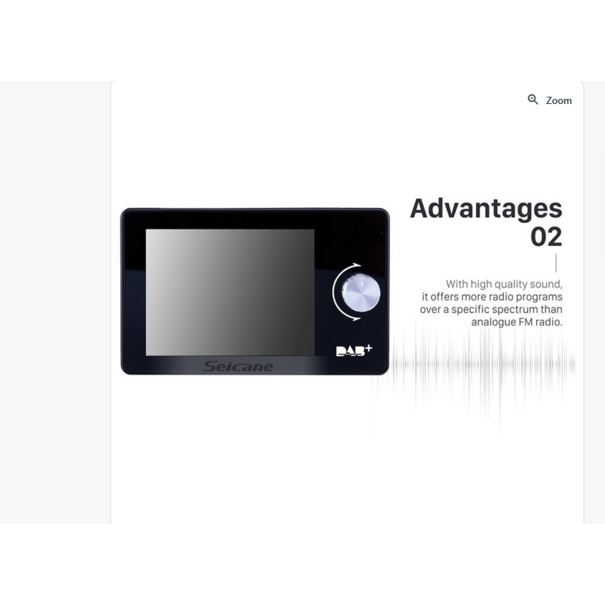 Lakro Mini Dab + Ontvanger 2.8Inch Voor Europa Auto Dab Plus Digitale Uitzending Meerdere Muziekformaten Auto Fm-Ontvanger Radio