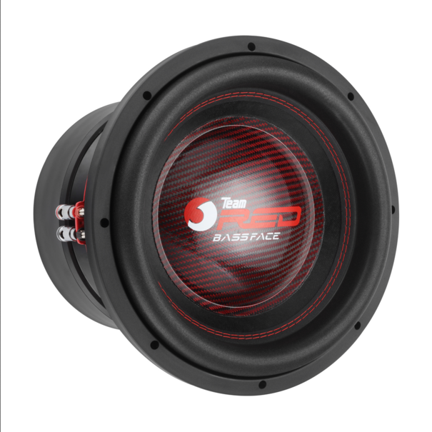 bass face TeamRED12/1 12" 30cm 2x2Ohm DVC 3500WRMS Wide Excursion Competition Subwoofer- Ported Enclosure