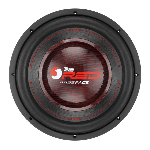 bass face TeamRED12/1 12" 30cm 2x2Ohm DVC 3500WRMS Wide Excursion Competition Subwoofer- Ported Enclosure