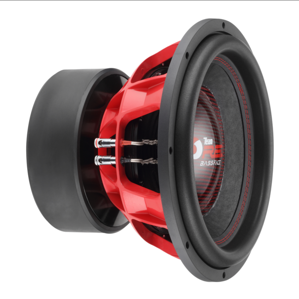 bass face TeamRED15/1 15" 38cm 2x1Ohm DVC 3500WRMS Wide Excursion Competition Subwoofer- Ported Enclosure