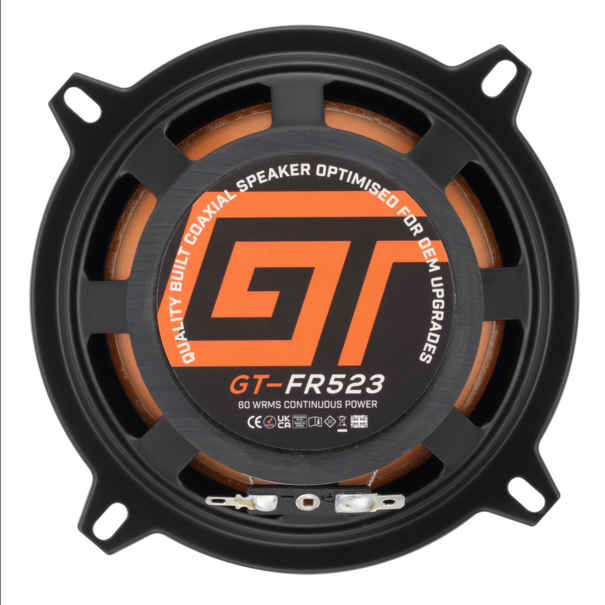 bass face GT Audio GT-FR523 5.25" 13cm 3-Way Coaxial Speakers 2x60W RMS Pair