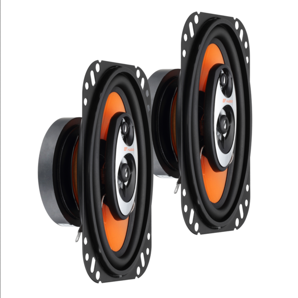 bass face GT Audio GT-FR463 4x6" 10.5x15.5cm 3-Way Coaxial Speakers 2x60W RMS Pair