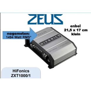 Hifonics ZXT1000/1 – 1494 Watt RMS nagemeten vermogen bij 1 Ohm