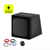 Hertz DBA 201 8 Inch 440 Watt Actieve Subwoofer met 2 Passieve Membranen ( GRATIS KABELSET )