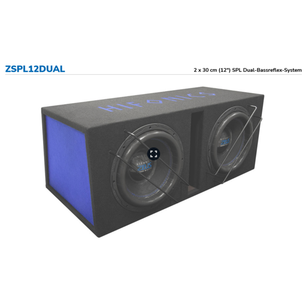 Hifonics ZSPL12DUAL 2 x 30 cm (12") SPL Dual-Bassreflex-System