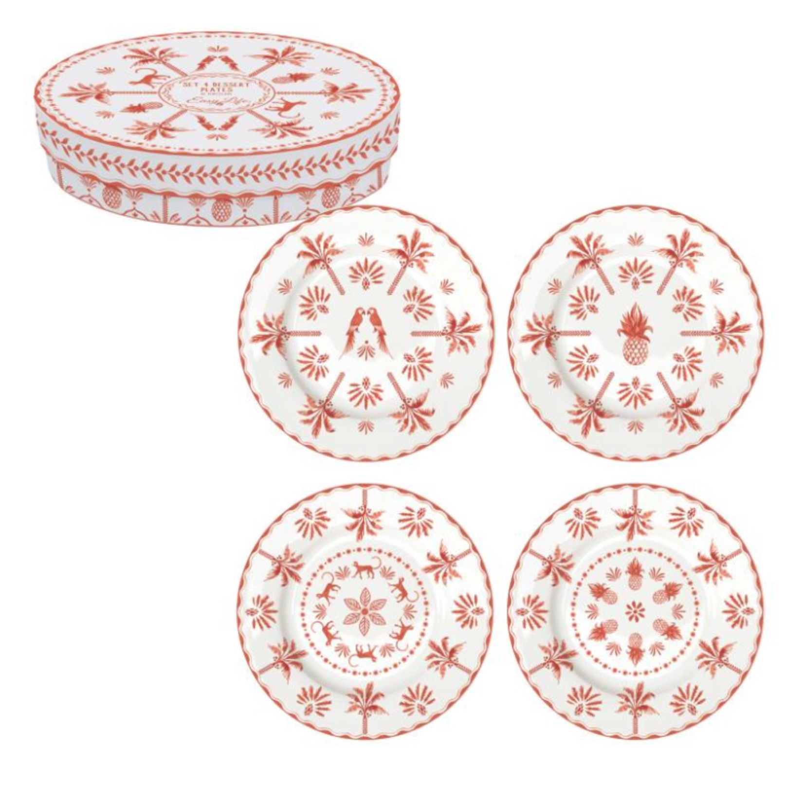 Giftset Exotic vibes plates 4x