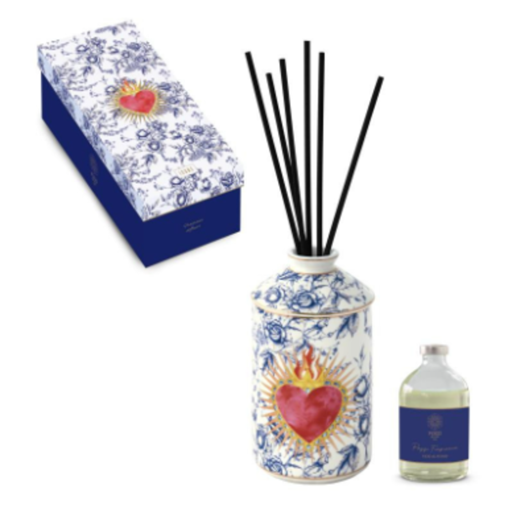 Giftset diffusore blauw hart