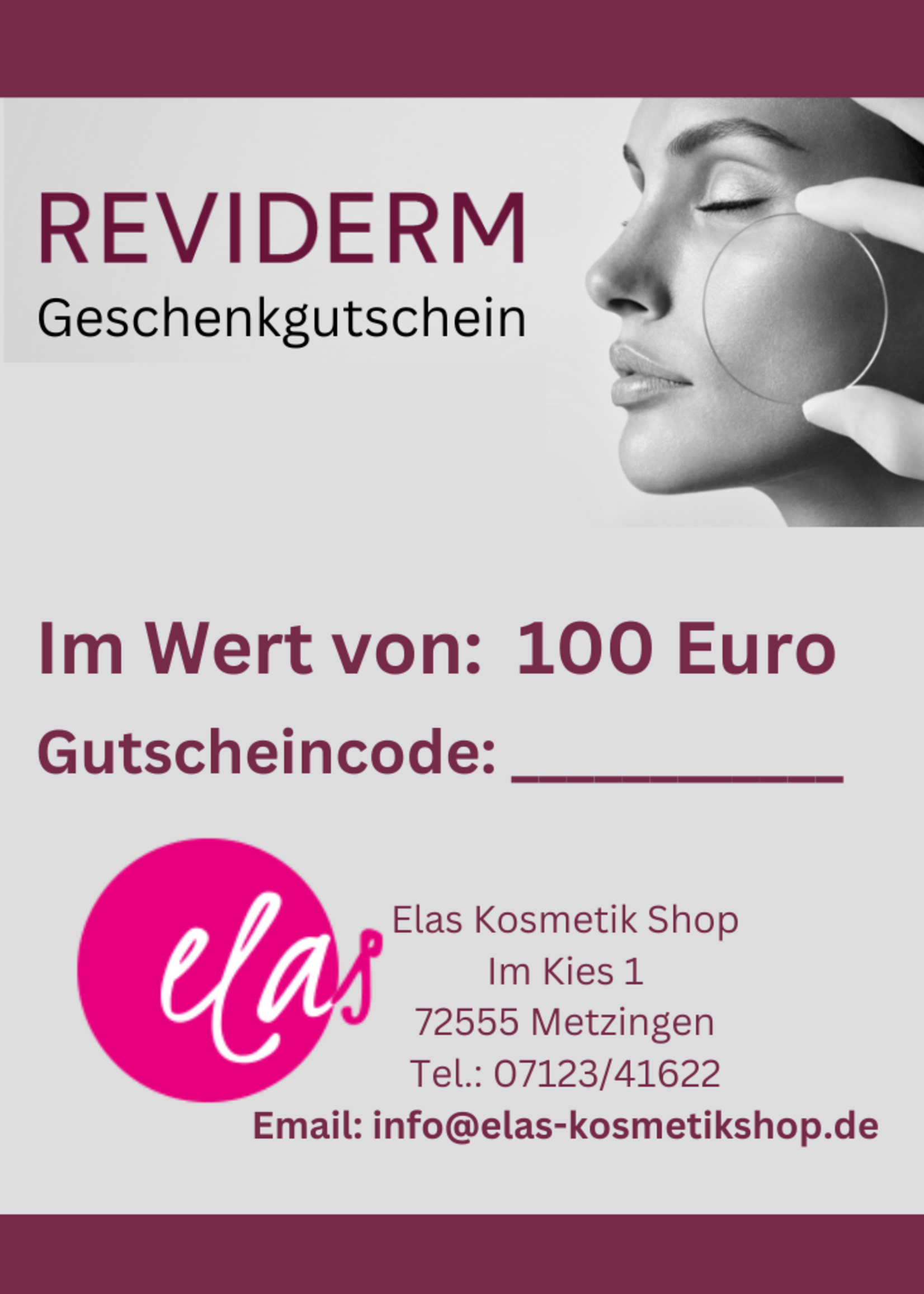 REVIDERM Geschenkgutschein