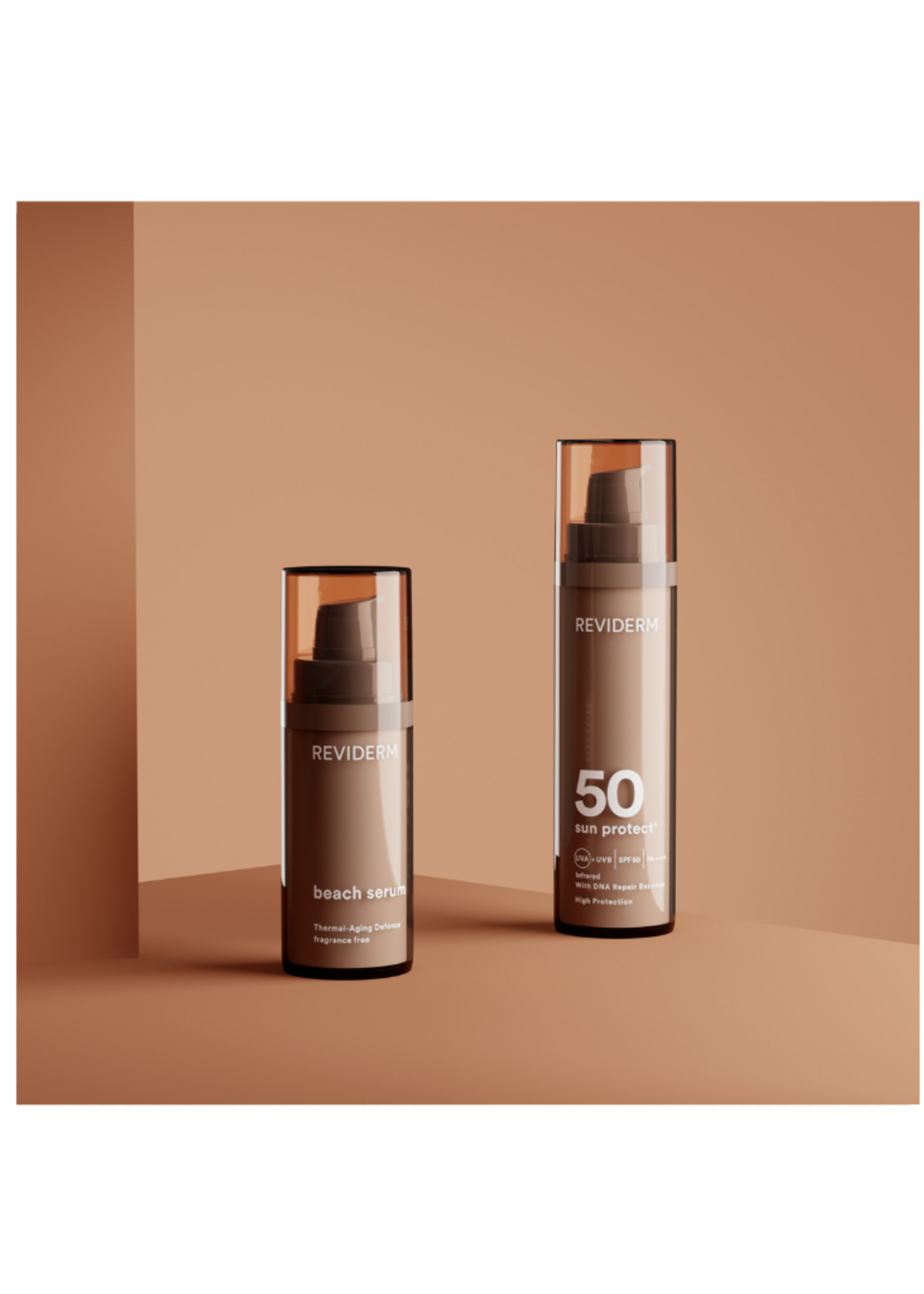 Reviderm SET: Reviderm Moist & Age Control - Sun Protect+ SPF 50 (50 ml) Beach Serum (30 ml)