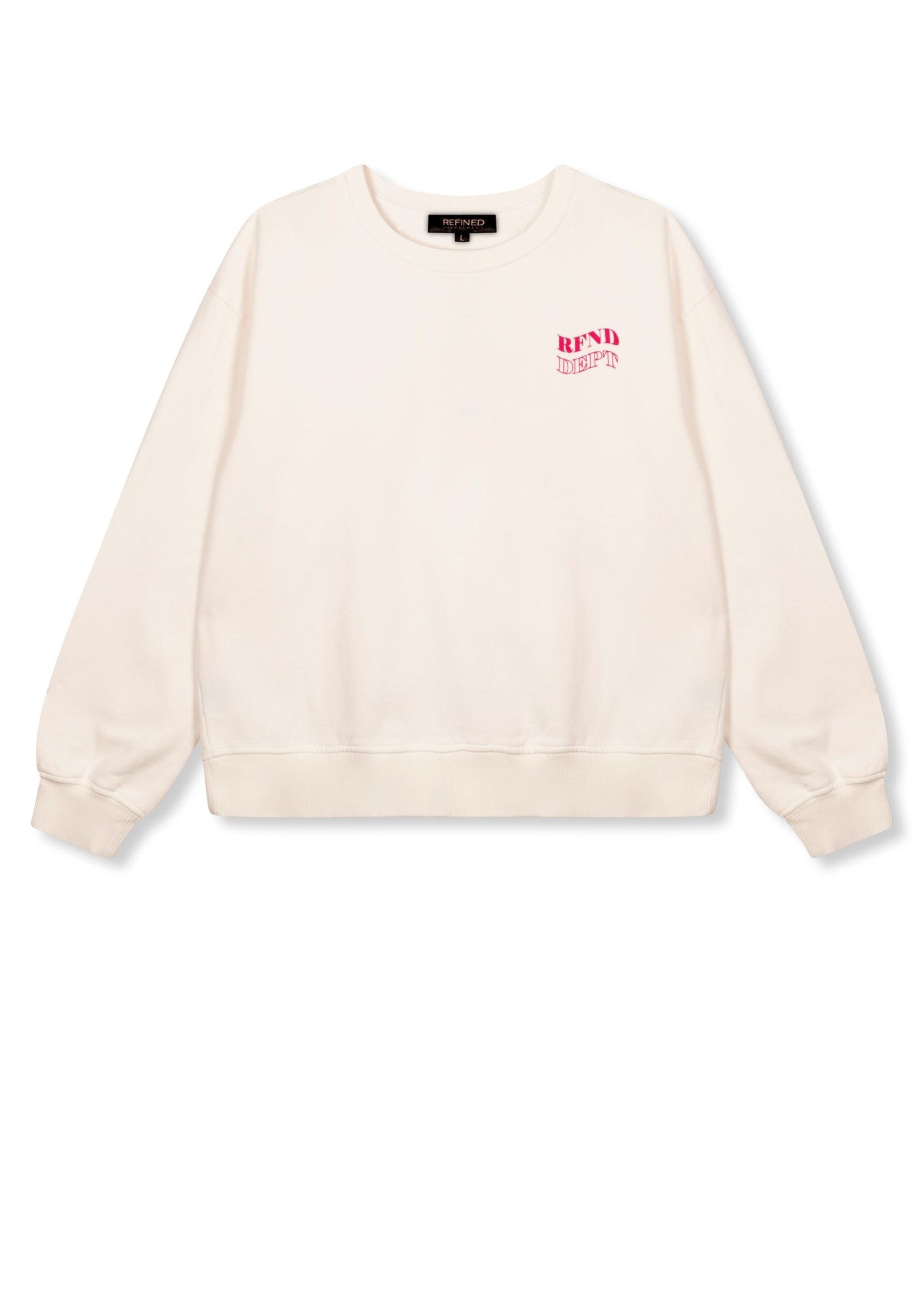 Refined Department Backprint Sweater R2108.6206 003 CREAMY WHITE