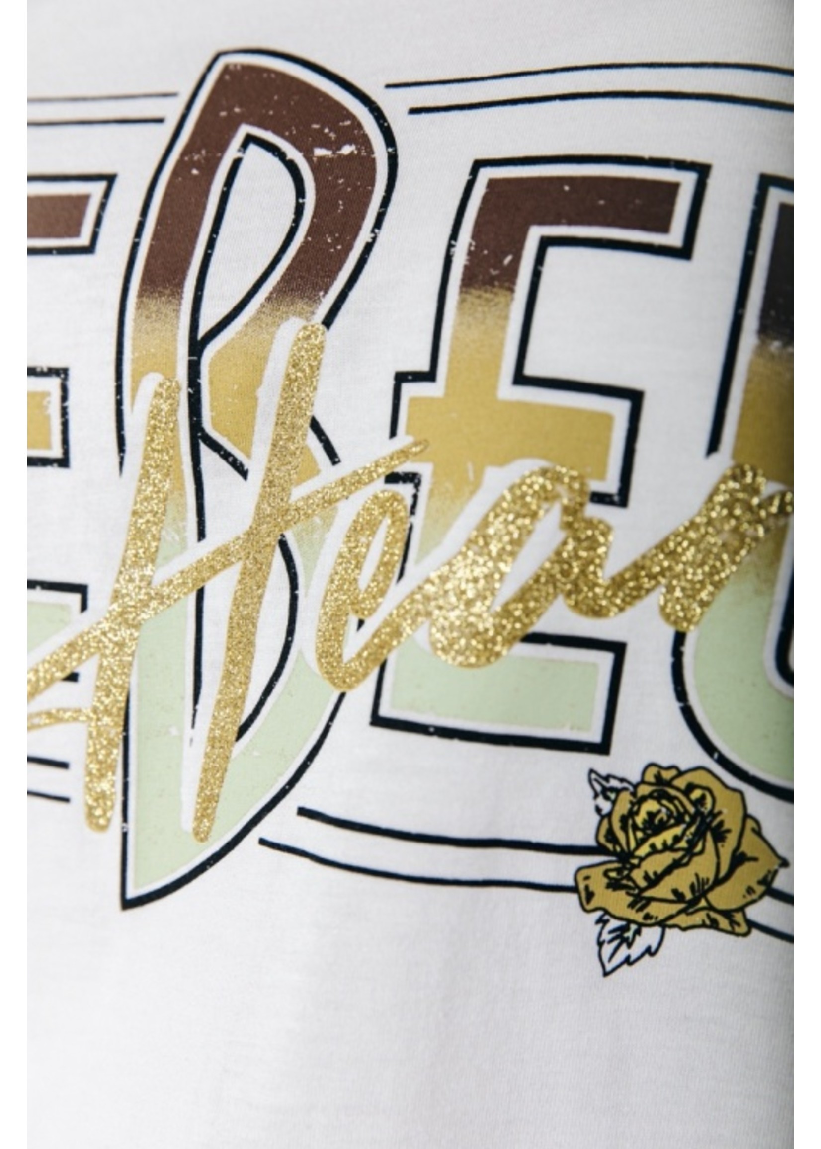 Colourful Rebel Rebel Heart Glitter Classic T-shirt Off White