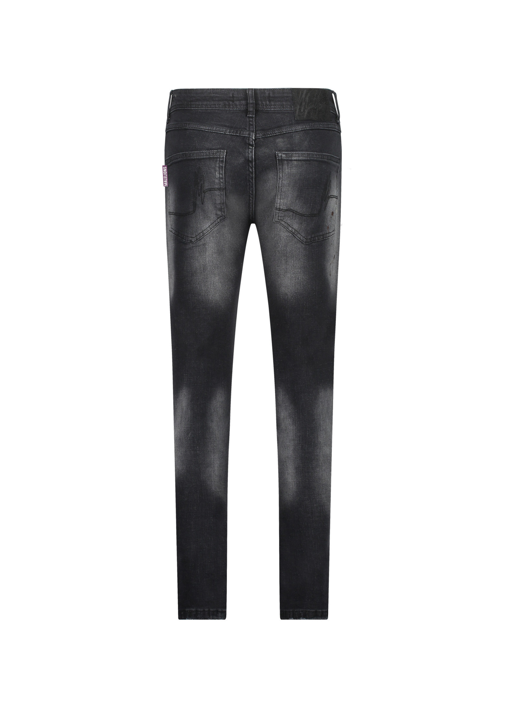 Malelions Stained Jeans Black