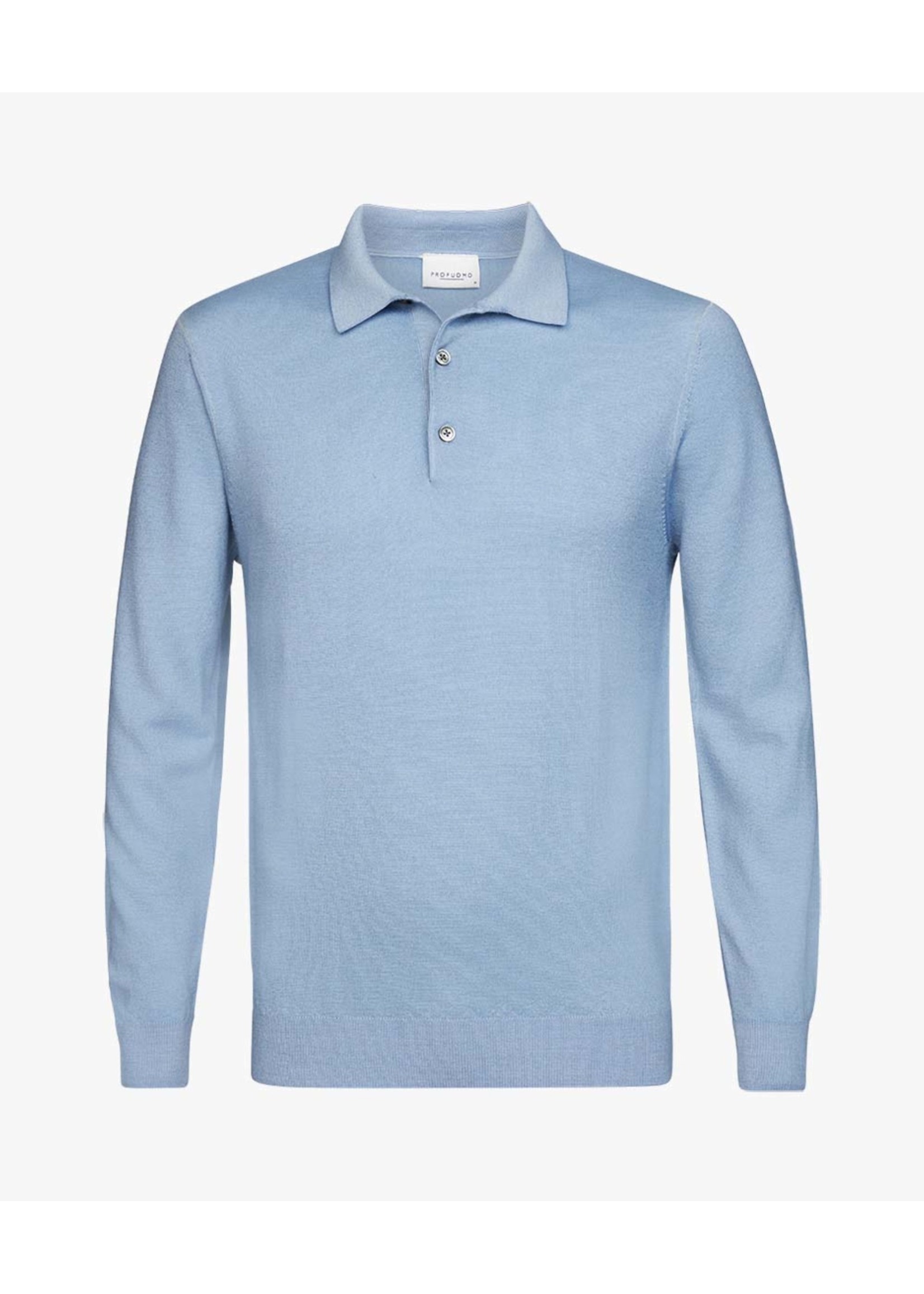 Profuomo Knitted Polo PPUJ10002B Light Blue