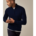 Profuomo Merino Half Zip Navy