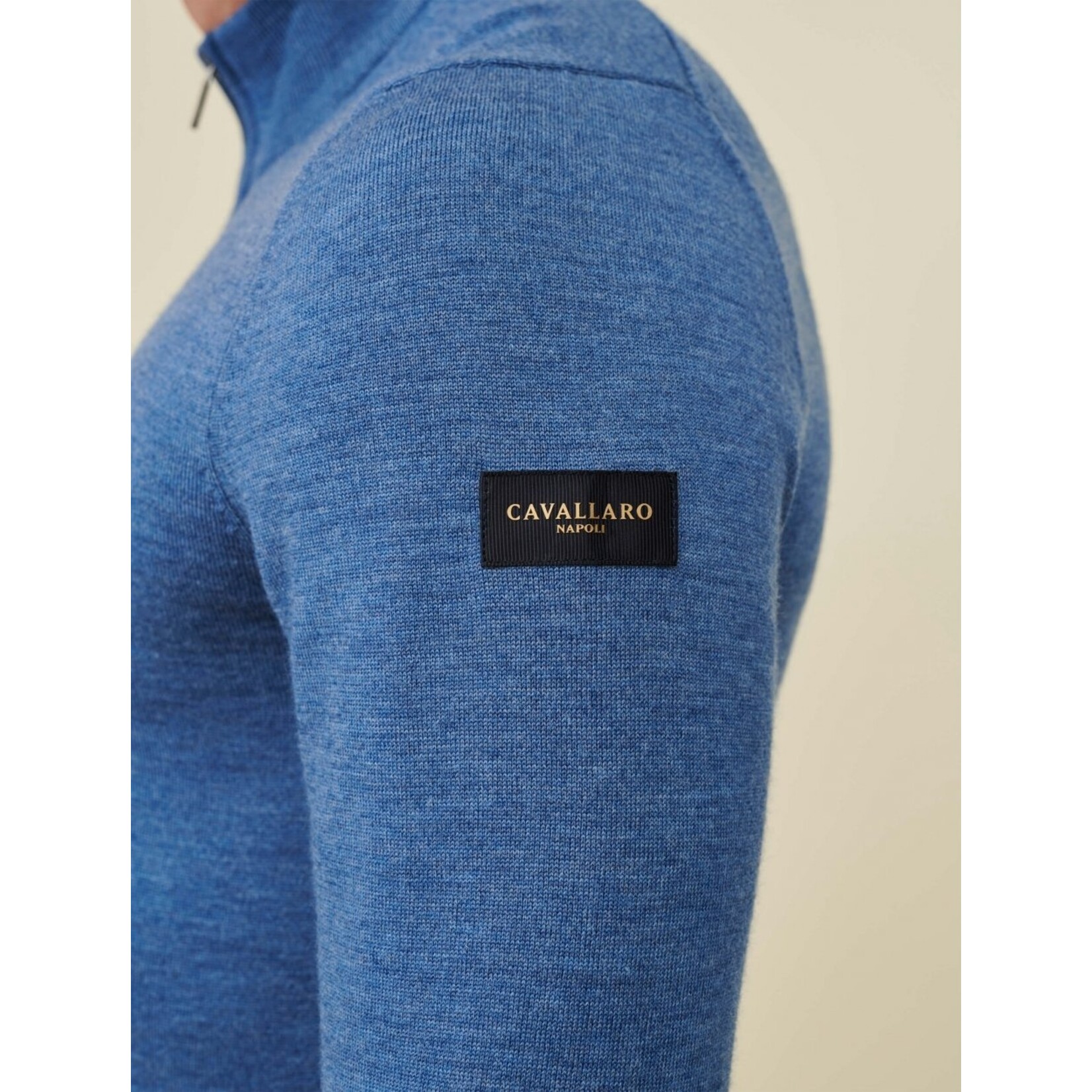 Cavallaro Napoli Merino 118235002 Mid Blue Melange