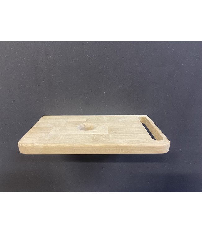 Como Fonteinset toilet, Concrete waskom met massief houten blad 40 x 24 cm