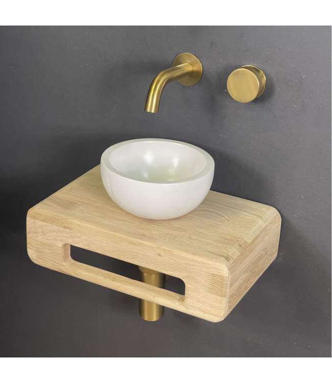 Como Fonteinset Lecce met eiken hout plank
