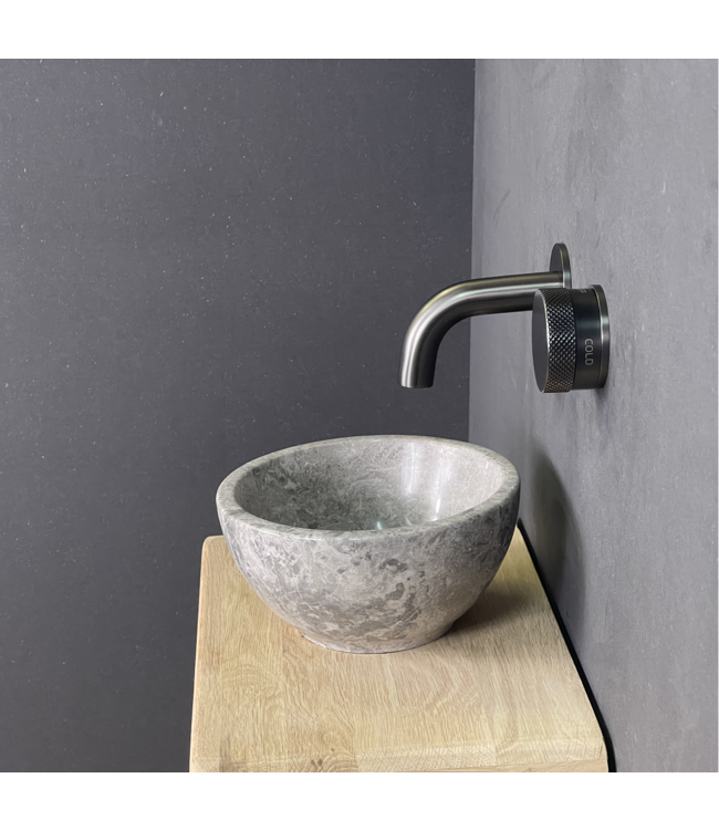 Como Fonteinset toilet Tundra  met eiken hout plank