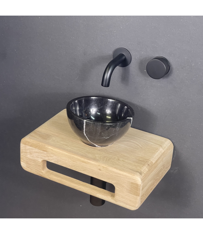 Como Natuursteen fonteinset Bliksem met eiken hout plank