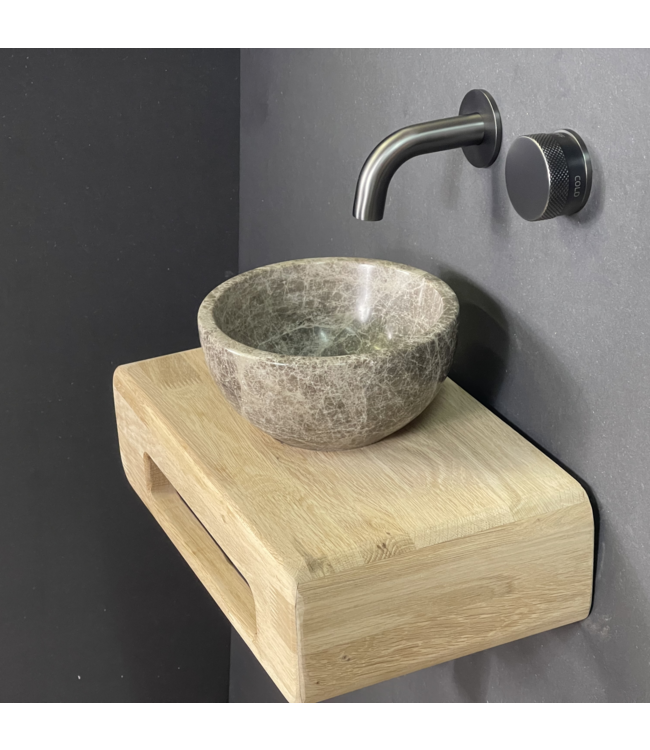 Como Natuursteen fonteinset mood 60 met eiken hout plank