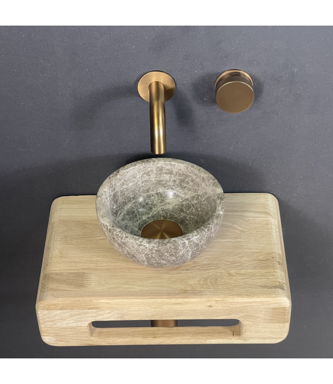 Como Natuursteen fonteinset mood 60 met eiken hout plank