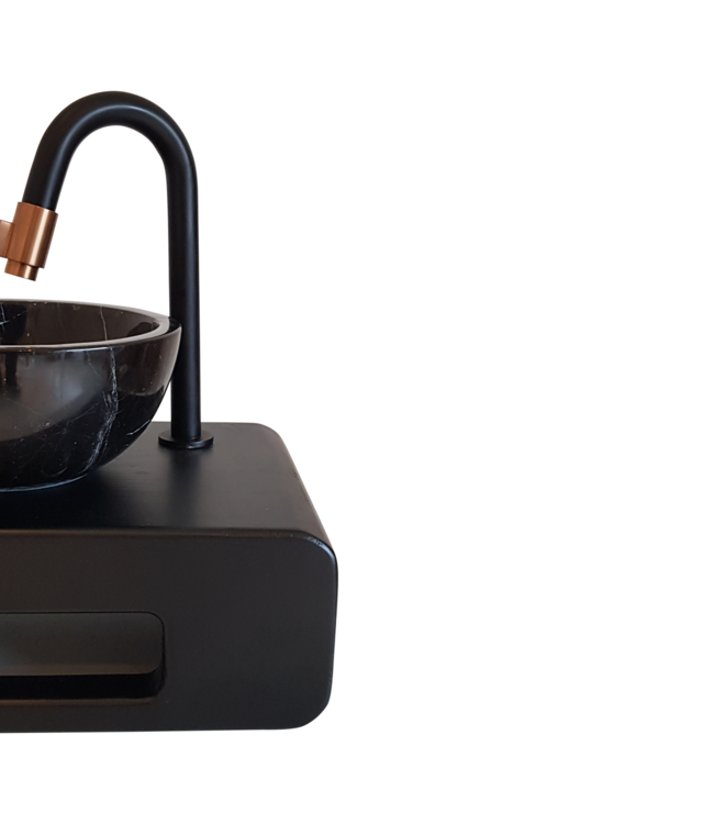 Como fonteinkraan hoog BLACK’N ROSES zwart