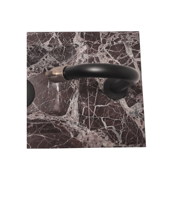 Como Fontein toilet Rosso DVFRLG040R rechthoekige marmer wasbak 40x20x14cm