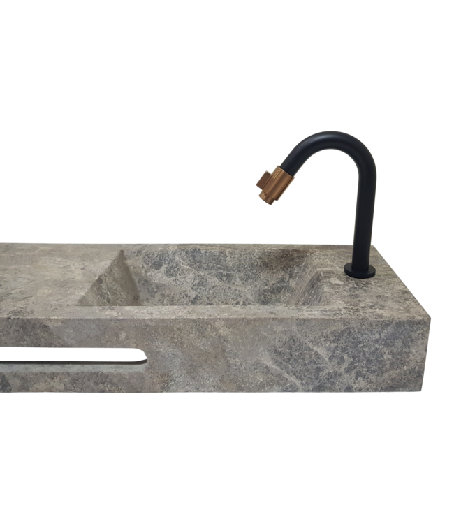 Como Fontein toilet natuursteen, mono blok marmer met  handdoekhouder