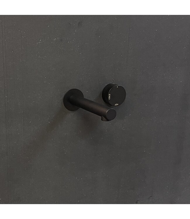 Como Inbouw wastafelkraan Mood 60 mat zwart met inbouwdeel