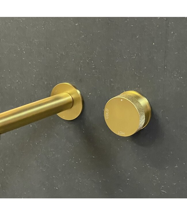 Como Inbouw wastafelkraan Mood 60  geborsteld goud PVD met inbouwdeel