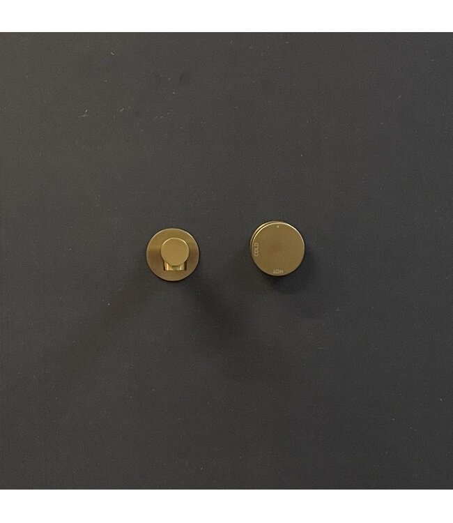 Como Inbouw wastafelkraan Mood 60  geborsteld goud PVD met inbouwdeel