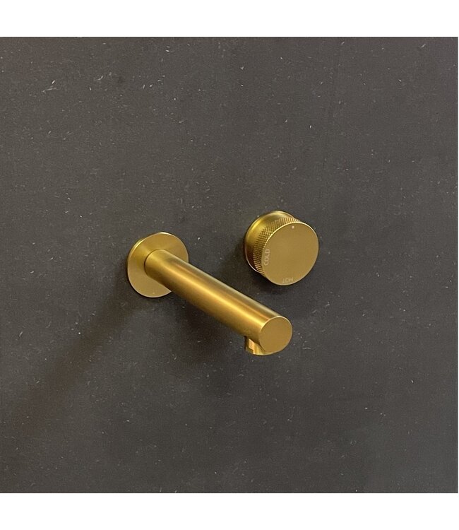 Como Inbouw wastafelkraan Mood 60  geborsteld goud PVD met inbouwdeel