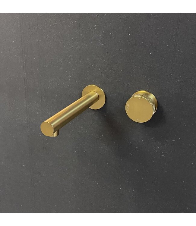 Como Inbouw wastafelkraan Mood 60  geborsteld goud PVD met inbouwdeel