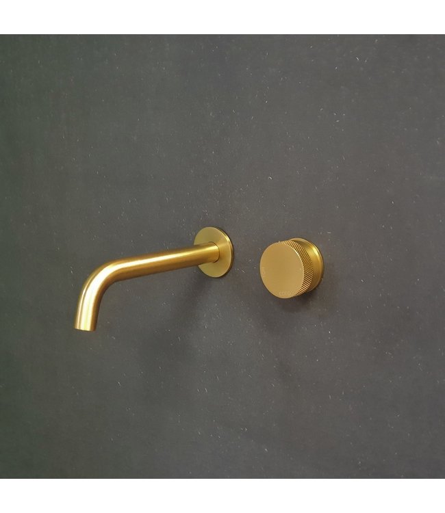 Como Inbouw wastafelkraan Mood 60 geborsteld messing goud PVD