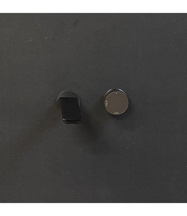 Como Wastafelkraan inbouw Mood 60 gunmetal met 21 cm vierkante uitloop
