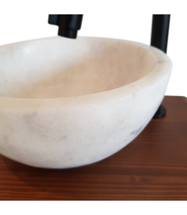 Como fontein toilet hout Lecce DVFSZLG014 mini waskom met planchet