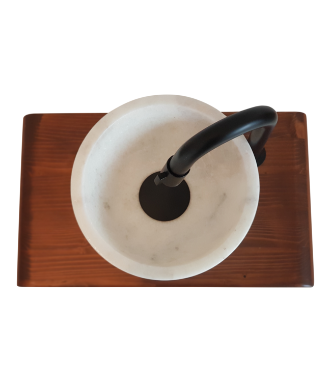 Como fontein toilet hout Lecce DVFSZLG014 mini waskom met planchet