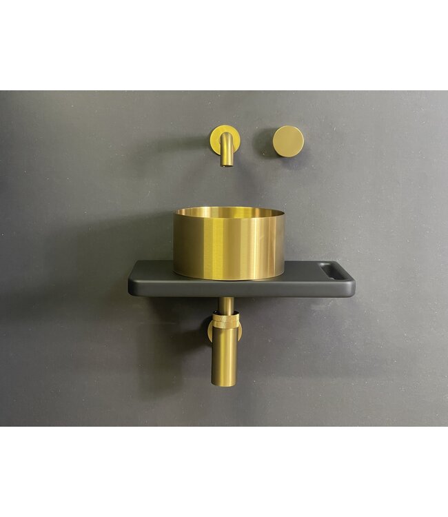 Como Ruimtebesparende fonteinkraan wand gunmetal PVD