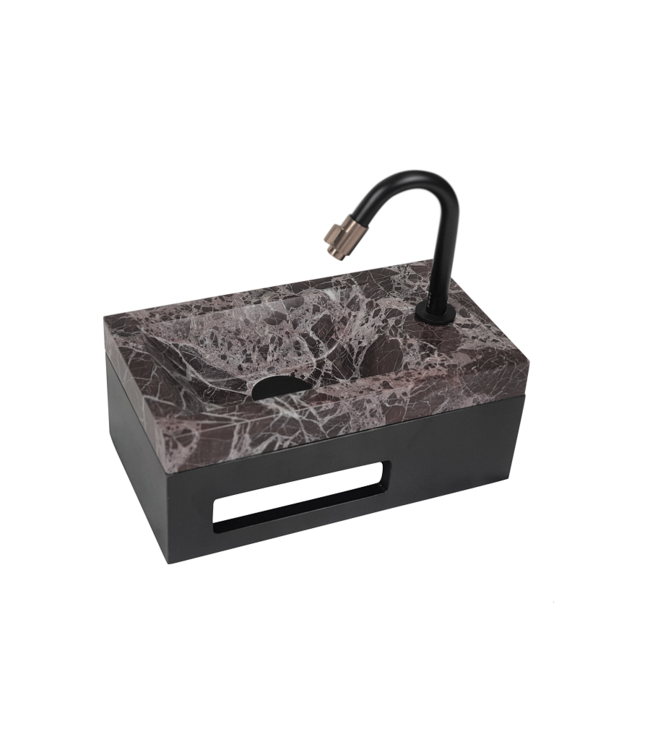 Como Ruimtebesparende fonteinkraan wand gunmetal PVD