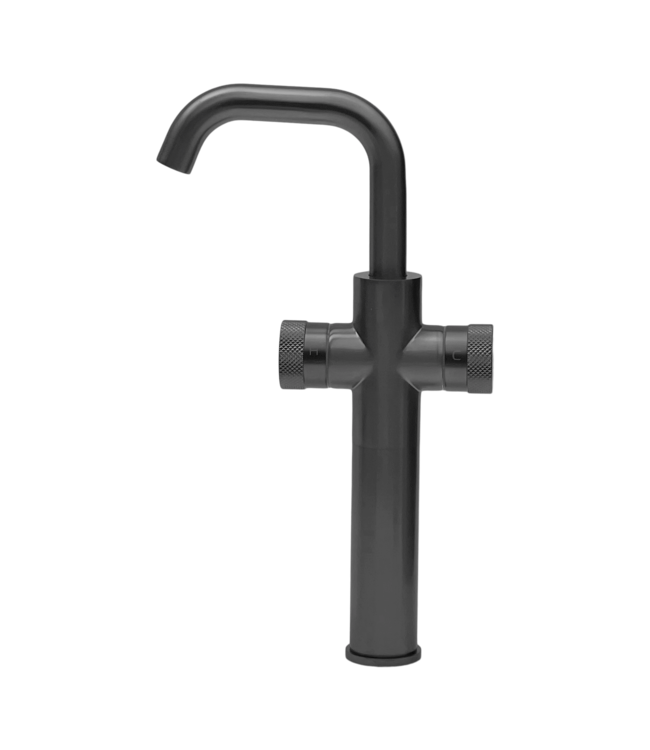 Como Ruimtebesparende fonteinkraan wand gunmetal PVD