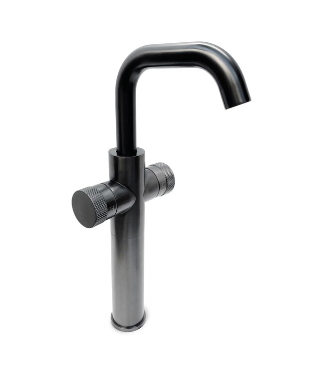 Como Ruimtebesparende fonteinkraan wand gunmetal PVD