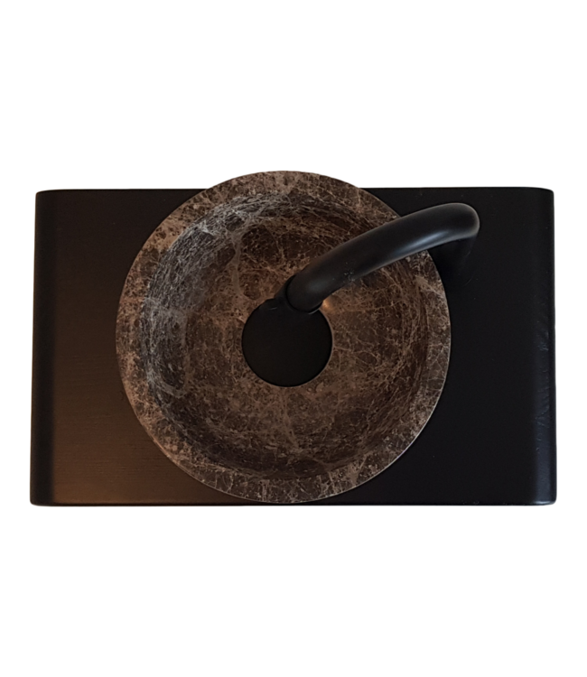 Como fontein toilet hout Lecce DVFSZLG014 mini waskom met planchet