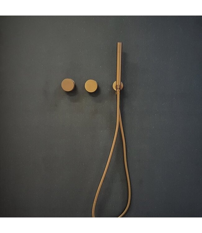 Como inbouw doucheset rose gold met 30 cm hoofddouche in rose goud compleet set