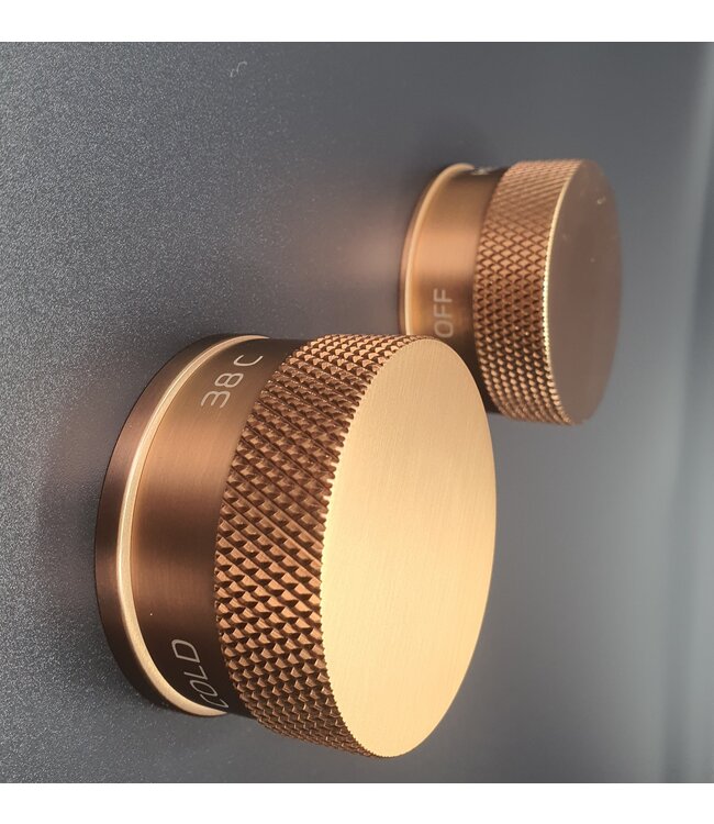 Como inbouw doucheset rose gold met 30 cm hoofddouche in rose goud compleet set