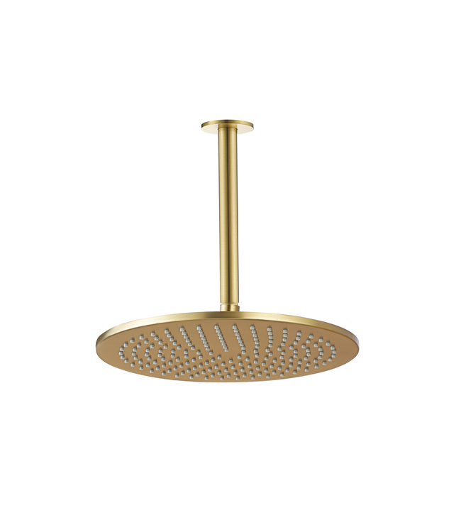 Como Regendouche Plafond messing goud & inbouw met 30cm douchekop