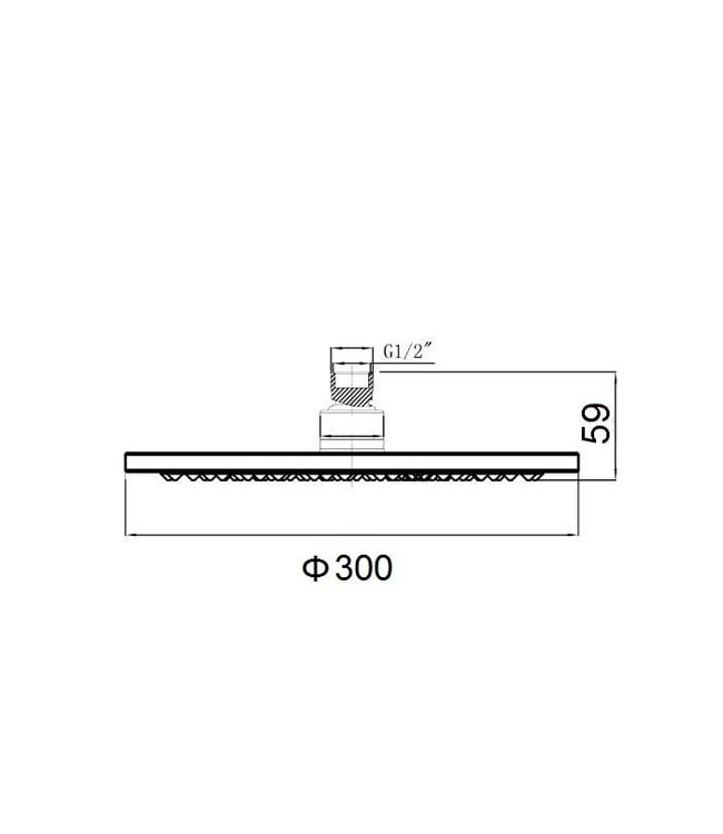 Como Regendouche Goud & inbouw met 30cm douchekop. Compleet set